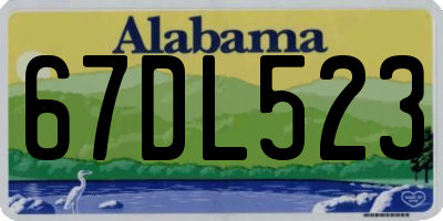 AL license plate 67DL523