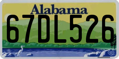 AL license plate 67DL526