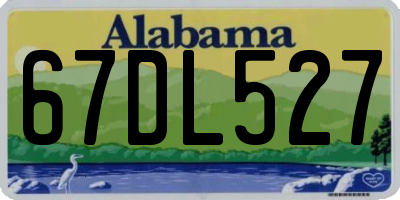 AL license plate 67DL527