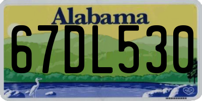 AL license plate 67DL530