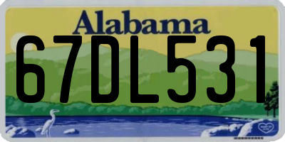 AL license plate 67DL531