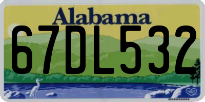AL license plate 67DL532