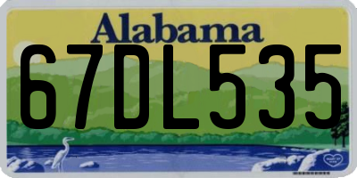 AL license plate 67DL535