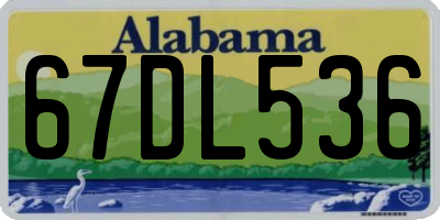 AL license plate 67DL536