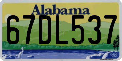 AL license plate 67DL537