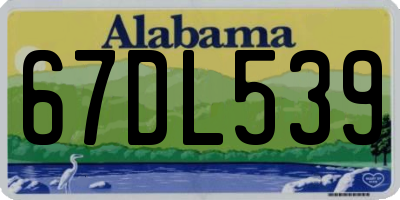 AL license plate 67DL539