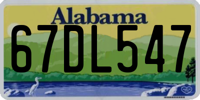 AL license plate 67DL547