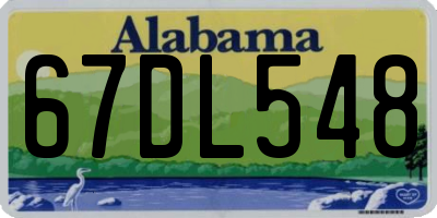 AL license plate 67DL548