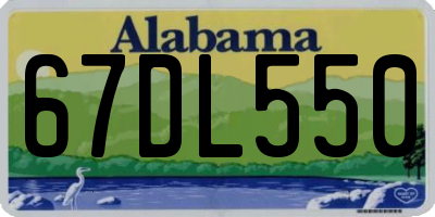 AL license plate 67DL550