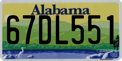 AL license plate 67DL551