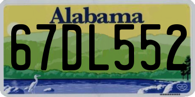 AL license plate 67DL552