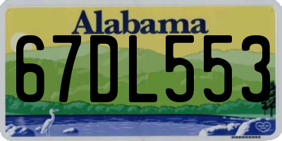AL license plate 67DL553