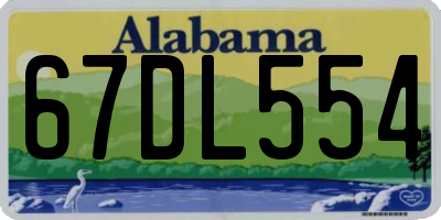 AL license plate 67DL554