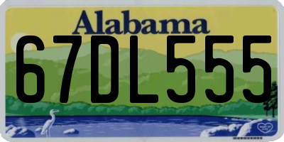 AL license plate 67DL555