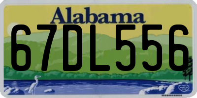 AL license plate 67DL556
