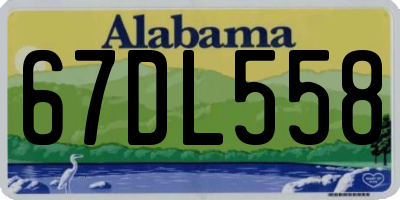 AL license plate 67DL558