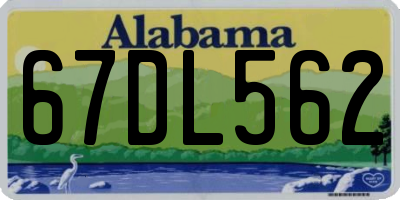 AL license plate 67DL562