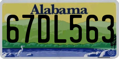 AL license plate 67DL563