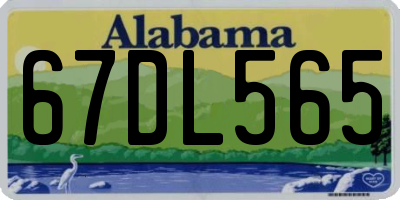 AL license plate 67DL565