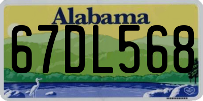 AL license plate 67DL568