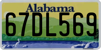 AL license plate 67DL569