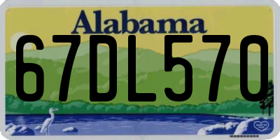AL license plate 67DL570