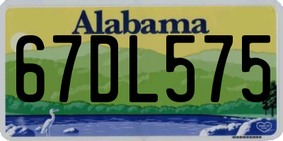 AL license plate 67DL575