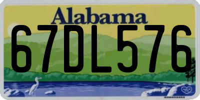 AL license plate 67DL576