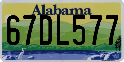 AL license plate 67DL577