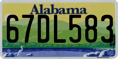 AL license plate 67DL583