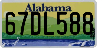 AL license plate 67DL588