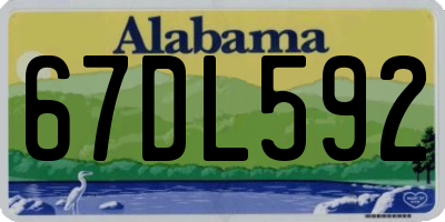 AL license plate 67DL592