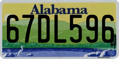 AL license plate 67DL596