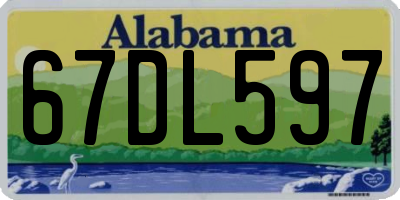 AL license plate 67DL597