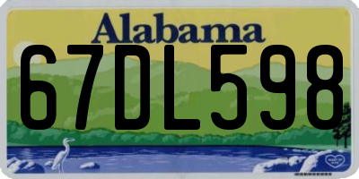AL license plate 67DL598