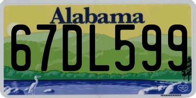 AL license plate 67DL599