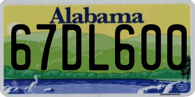 AL license plate 67DL600