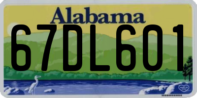 AL license plate 67DL601