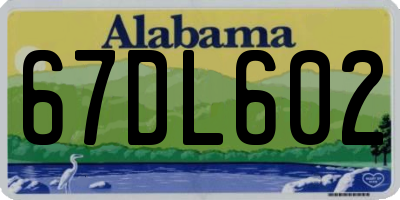 AL license plate 67DL602