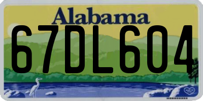 AL license plate 67DL604