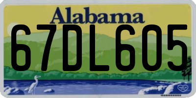 AL license plate 67DL605