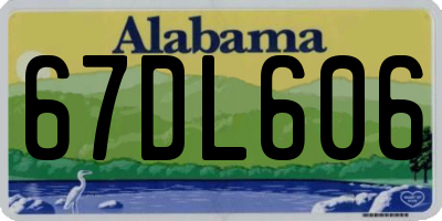 AL license plate 67DL606