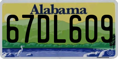 AL license plate 67DL609