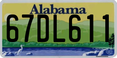 AL license plate 67DL611
