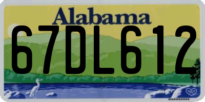 AL license plate 67DL612