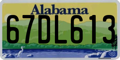 AL license plate 67DL613