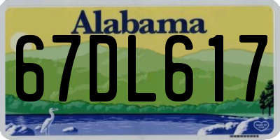 AL license plate 67DL617