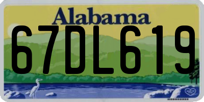 AL license plate 67DL619
