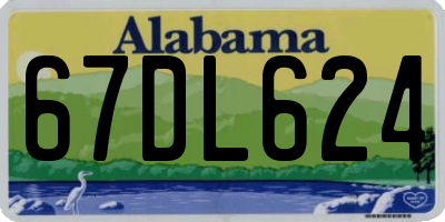 AL license plate 67DL624