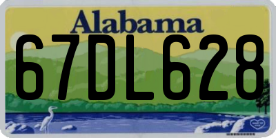AL license plate 67DL628